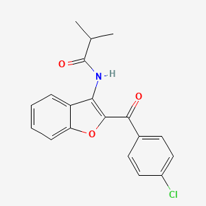 molecular formula C19H16ClNO3 B11584439 N-[2-(4-chlorobenzoyl)-1-benzofuran-3-yl]-2-methylpropanamide 