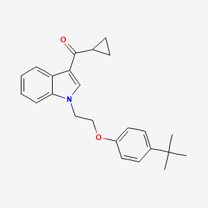molecular formula C24H27NO2 B11584660 {1-[2-(4-tert-butylphenoxy)ethyl]-1H-indol-3-yl}(cyclopropyl)methanone 