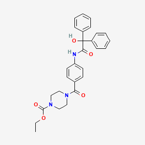 molecular formula C28H29N3O5 B11584665 Ethyl 4-[(4-{[hydroxy(diphenyl)acetyl]amino}phenyl)carbonyl]piperazine-1-carboxylate 