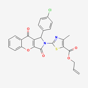 molecular formula C25H17ClN2O5S B11584772 prop-2-en-1-yl 2-[1-(4-chlorophenyl)-3,9-dioxo-3,9-dihydrochromeno[2,3-c]pyrrol-2(1H)-yl]-4-methyl-1,3-thiazole-5-carboxylate 