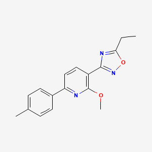 molecular formula C17H17N3O2 B11585157 3-(5-Ethyl-1,2,4-oxadiazol-3-yl)-2-methoxy-6-(4-methylphenyl)pyridine 