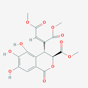 molecular formula C17H16O11 B115854 dimethyl (Z)-2-[(3S,4R)-5,6,7-trihydroxy-3-methoxycarbonyl-1-oxo-3,4-dihydroisochromen-4-yl]but-2-enedioate CAS No. 154702-77-9