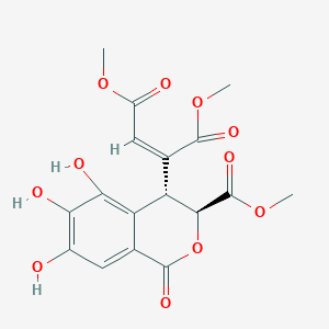 molecular formula C17H16O11 B115854 Dehydrochebulic acid trimethyl ester CAS No. 154702-77-9