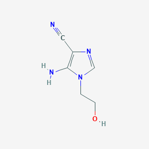 molecular formula C6H8N4O B115856 5-Amino-1-(2-hydroxyethyl)imidazole-4-carbonitrile CAS No. 144486-68-0