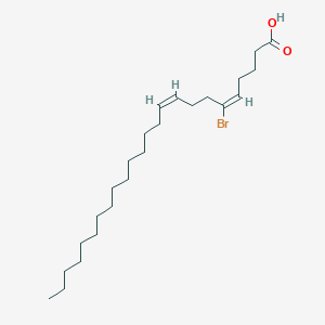 molecular formula C24H43BrO2 B115860 6-bromo-tetracosa-5E,9Z-dienoic acid CAS No. 150994-69-7