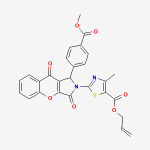 molecular formula C27H20N2O7S B11586370 prop-2-en-1-yl 2-{1-[4-(methoxycarbonyl)phenyl]-3,9-dioxo-3,9-dihydrochromeno[2,3-c]pyrrol-2(1H)-yl}-4-methyl-1,3-thiazole-5-carboxylate 