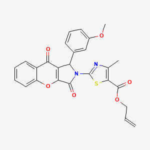 molecular formula C26H20N2O6S B11586702 prop-2-en-1-yl 2-[1-(3-methoxyphenyl)-3,9-dioxo-3,9-dihydrochromeno[2,3-c]pyrrol-2(1H)-yl]-4-methyl-1,3-thiazole-5-carboxylate 