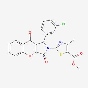 molecular formula C23H15ClN2O5S B11587232 methyl 2-[1-(3-chlorophenyl)-3,9-dioxo-3,9-dihydrochromeno[2,3-c]pyrrol-2(1H)-yl]-4-methyl-1,3-thiazole-5-carboxylate 