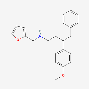 molecular formula C22H25NO2 B11588069 N-(furan-2-ylmethyl)-3-(4-methoxyphenyl)-4-phenylbutan-1-amine 