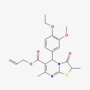 molecular formula C21H24N2O5S B11590145 allyl 5-(4-ethoxy-3-methoxyphenyl)-2,7-dimethyl-3-oxo-2,3-dihydro-5H-[1,3]thiazolo[3,2-a]pyrimidine-6-carboxylate 