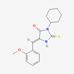 molecular formula C17H20N2O2S B11590178 (5Z)-3-cyclohexyl-5-[(2-methoxyphenyl)methylidene]-2-sulfanylideneimidazolidin-4-one 