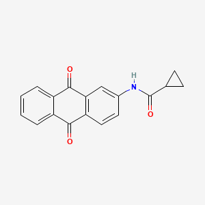 molecular formula C18H13NO3 B11590613 N-(9,10-dioxo-9,10-dihydroanthracen-2-yl)cyclopropanecarboxamide 