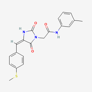 molecular formula C20H19N3O3S B11590939 N-(3-methylphenyl)-2-{(4E)-4-[4-(methylsulfanyl)benzylidene]-2,5-dioxoimidazolidin-1-yl}acetamide 