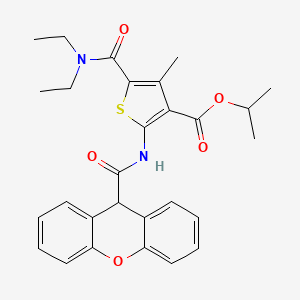 molecular formula C28H30N2O5S B11590958 propan-2-yl 5-(diethylcarbamoyl)-4-methyl-2-[(9H-xanthen-9-ylcarbonyl)amino]thiophene-3-carboxylate 