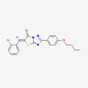 molecular formula C21H18BrN3O2S B11591145 (5Z)-5-(2-bromobenzylidene)-2-(4-butoxyphenyl)[1,3]thiazolo[3,2-b][1,2,4]triazol-6(5H)-one 