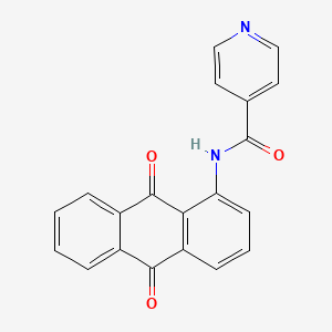 molecular formula C20H12N2O3 B11591857 N-(9,10-dioxo-9,10-dihydroanthracen-1-yl)pyridine-4-carboxamide 