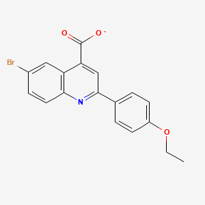 molecular formula C18H13BrNO3- B11592698 6-Bromo-2-(4-ethoxyphenyl)quinoline-4-carboxylate 