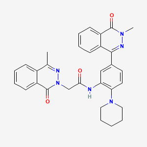 molecular formula C31H30N6O3 B11592925 N-[5-(3-methyl-4-oxo-3,4-dihydrophthalazin-1-yl)-2-(piperidin-1-yl)phenyl]-2-(4-methyl-1-oxophthalazin-2(1H)-yl)acetamide 
