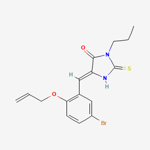 molecular formula C16H17BrN2O2S B11592930 (5Z)-5-[5-bromo-2-(prop-2-en-1-yloxy)benzylidene]-3-propyl-2-thioxoimidazolidin-4-one 