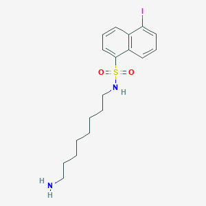 molecular formula C18H25IN2O2S B011593 N-(8-Aminooctyl)-5-iodonaphthalene-1-sulfonamide CAS No. 103771-14-8
