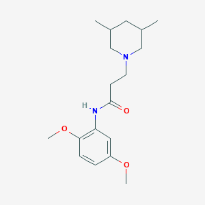 molecular formula C18H28N2O3 B11593018 N-(2,5-dimethoxyphenyl)-3-(3,5-dimethylpiperidin-1-yl)propanamide 