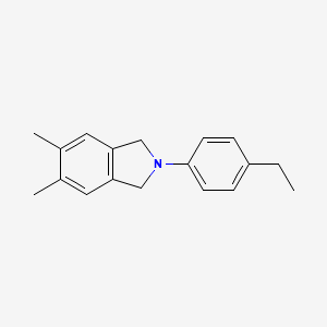 molecular formula C18H21N B11593355 2-(4-ethylphenyl)-5,6-dimethyl-2,3-dihydro-1H-isoindole 