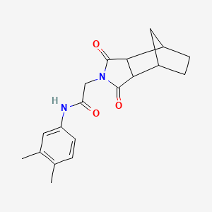 molecular formula C19H22N2O3 B11593356 N-(3,4-dimethylphenyl)-2-(1,3-dioxooctahydro-2H-4,7-methanoisoindol-2-yl)acetamide 