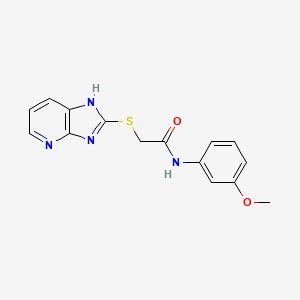 molecular formula C15H14N4O2S B11593407 2-(3H-imidazo[4,5-b]pyridin-2-ylsulfanyl)-N-(3-methoxyphenyl)acetamide 
