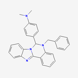 molecular formula C29H26N4 B11593548 4-(5-benzyl-5,6-dihydrobenzimidazo[1,2-c]quinazolin-6-yl)-N,N-dimethylaniline 