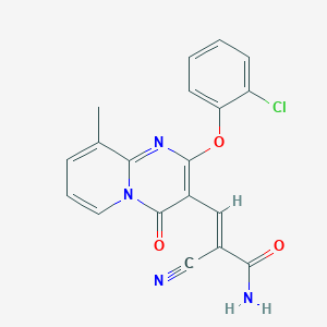 molecular formula C19H13ClN4O3 B11593711 (2E)-3-[2-(2-chlorophenoxy)-9-methyl-4-oxo-4H-pyrido[1,2-a]pyrimidin-3-yl]-2-cyanoprop-2-enamide 