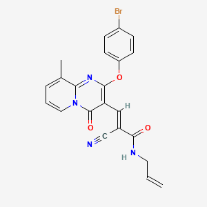 molecular formula C22H17BrN4O3 B11593767 (2E)-3-[2-(4-bromophenoxy)-9-methyl-4-oxo-4H-pyrido[1,2-a]pyrimidin-3-yl]-2-cyano-N-(prop-2-en-1-yl)prop-2-enamide 