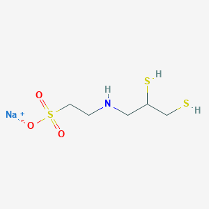 molecular formula C5H12NNaO3S3 B011594 N-(2,3-Dimercaptopropyl)taurine sodium salt CAS No. 19872-06-1