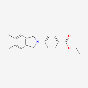 molecular formula C19H21NO2 B11594097 ethyl 4-(5,6-dimethyl-1,3-dihydro-2H-isoindol-2-yl)benzoate 