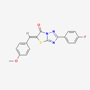 molecular formula C18H12FN3O2S B11594673 (5Z)-2-(4-fluorophenyl)-5-(4-methoxybenzylidene)[1,3]thiazolo[3,2-b][1,2,4]triazol-6(5H)-one 