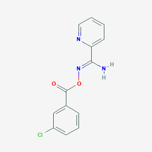 molecular formula C13H10ClN3O2 B11594879 (Z)-[amino(pyridin-2-yl)methylidene]amino 3-chlorobenzoate 