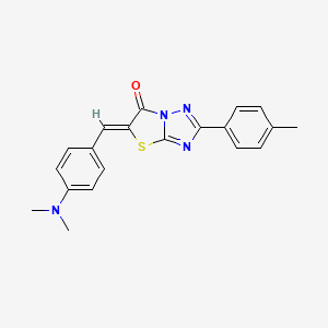 molecular formula C20H18N4OS B11594951 (5Z)-5-[4-(dimethylamino)benzylidene]-2-(4-methylphenyl)[1,3]thiazolo[3,2-b][1,2,4]triazol-6(5H)-one 