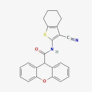 molecular formula C23H18N2O2S B11595513 N-(3-cyano-4,5,6,7-tetrahydro-1-benzothiophen-2-yl)-9H-xanthene-9-carboxamide 