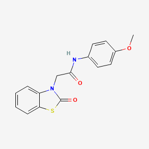 molecular formula C16H14N2O3S B11595682 N-(4-Methoxy-phenyl)-2-(2-oxo-benzothiazol-3-yl)-acetamide 