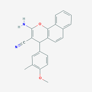 molecular formula C22H18N2O2 B11596056 2-amino-4-(4-methoxy-3-methylphenyl)-4H-benzo[h]chromene-3-carbonitrile 