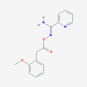 molecular formula C15H15N3O3 B11596369 N'-{[2-(2-methoxyphenyl)acetyl]oxy}pyridine-2-carboximidamide 