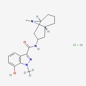 molecular formula C₁₈H₂₂D₃ClN₄O₂ B1159640 7-Hydroxy Granisetron-d3 Hydrochloride 