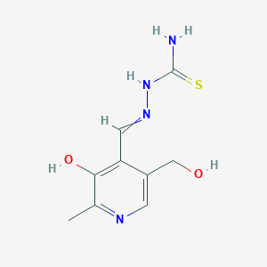 molecular formula C9H12N4O2S B11596426 (2E)-2-{[3-hydroxy-5-(hydroxymethyl)-2-methylpyridin-4-yl]methylidene}hydrazinecarbothioamide CAS No. 3814-80-0