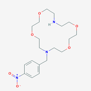 molecular formula C19H31N3O6 B115965 7-[(4-Nitrophenyl)methyl]-1,4,10,13-tetraoxa-7,16-diazacyclooctadecane CAS No. 147189-01-3