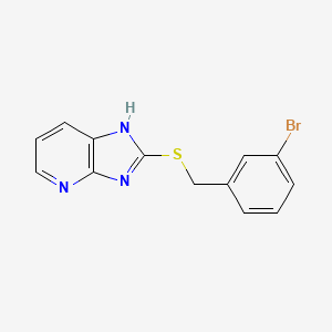 molecular formula C13H10BrN3S B11596977 2-[(3-bromobenzyl)sulfanyl]-3H-imidazo[4,5-b]pyridine 