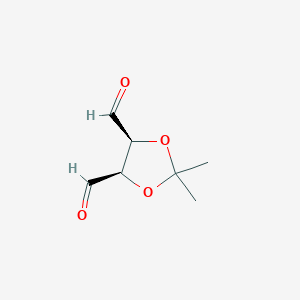 molecular formula C7H10O4 B115970 (4R,5S)-2,2-Dimethyl-1,3-dioxolane-4,5-dicarbaldehyde CAS No. 146566-82-7