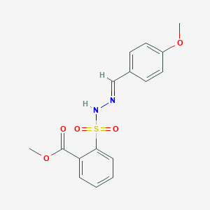 Methyl 2-((((4-methoxyphenyl)methylene)hydrazino)sulfonyl)benzoate
