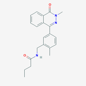 molecular formula C21H23N3O2 B11597510 N-[2-Methyl-5-(3-methyl-4-oxo-3,4-dihydro-phthalazin-1-yl)-benzyl]-butyramide 