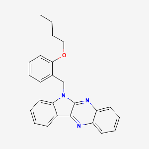 molecular formula C25H23N3O B11598158 6-(2-butoxybenzyl)-6H-indolo[2,3-b]quinoxaline 