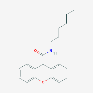 molecular formula C20H23NO2 B11598439 N-hexyl-9H-xanthene-9-carboxamide 