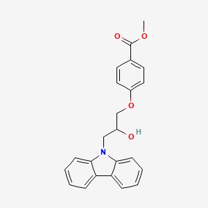 molecular formula C23H21NO4 B11598604 Methyl 4-(3-carbazol-9-yl-2-hydroxypropoxy)benzoate CAS No. 6077-03-8